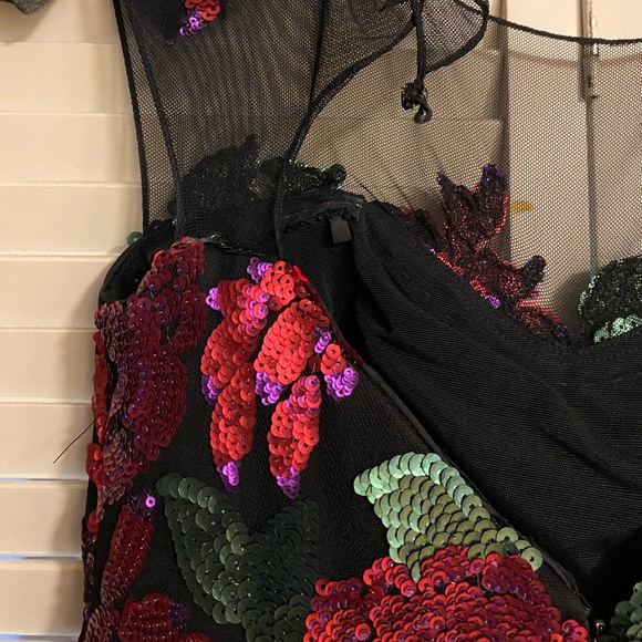 Badgley Mischka Sequin Gown - Picture 3 of 9